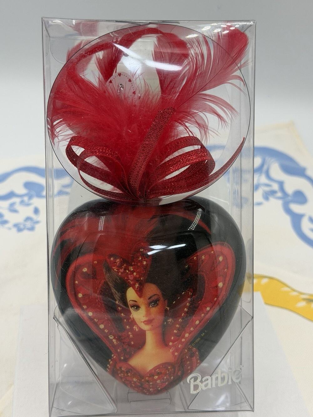 1995 New Enesco Barbie Doll Bob Mackie Queen Of Hearts Ornament